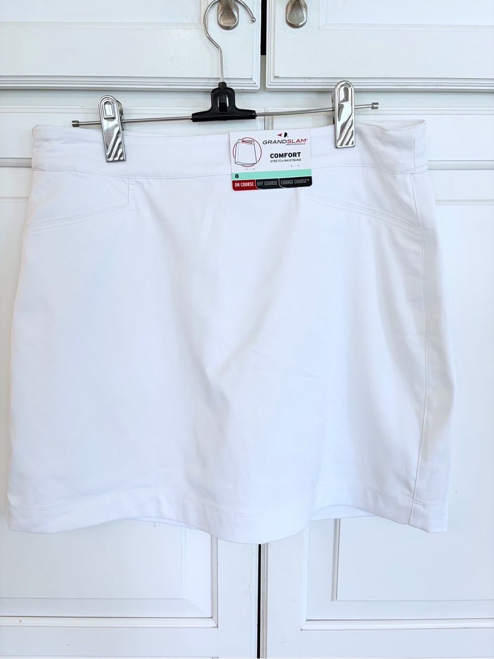 Grand Slam White Women's Golf Skort size 8 NWT